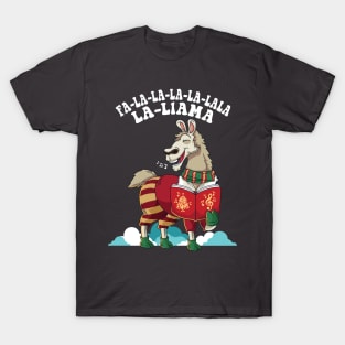 Christmas Singing Fa La Llama Carole Singer T-Shirt